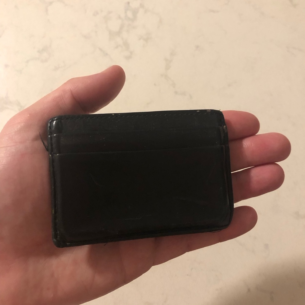 Men’s leather money clip wallet